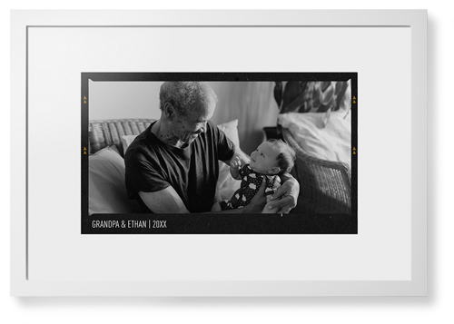 Film Frame Framed Print, White, Contemporary, White, White, Single piece, 20x30, White
