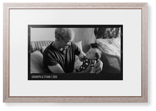 Film Frame Framed Print, Rustic, Modern, None, White, Single piece, 20x30, White, white