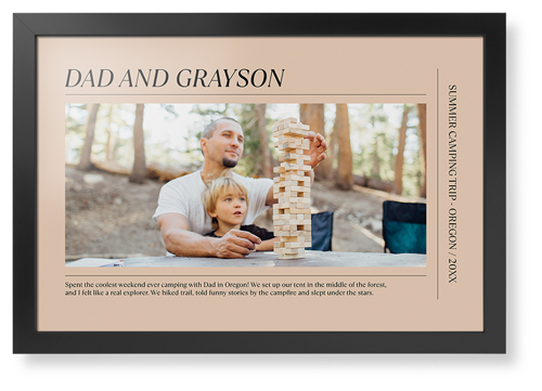 Editorial Snapshot Framed Print, Black, Contemporary, None, None, Single piece, 20x30, Beige, sand