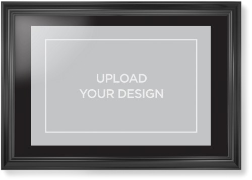 Upload Your Own Design Framed Print, Black, Classic, None, Black, Single piece, 20x30, Multicolor
