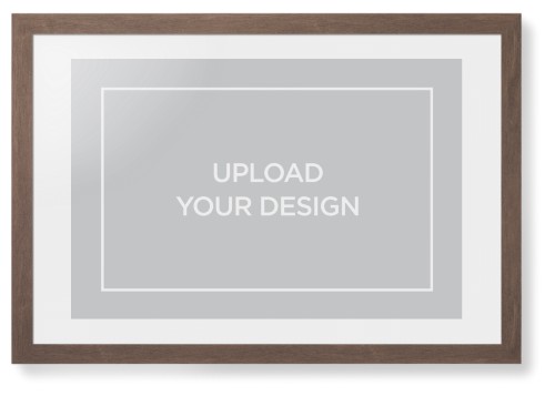 Upload Your Own Design Framed Print, Walnut, Contemporary, None, White, Single piece, 20x30, Multicolor