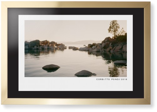 Modern Gallery Framed Print, Matte Gold, Contemporary, None, Black, Single piece, 20x30, White