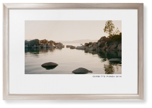 Modern Gallery Framed Print, Metallic, Modern, White, White, Single piece, 20x30, White, white