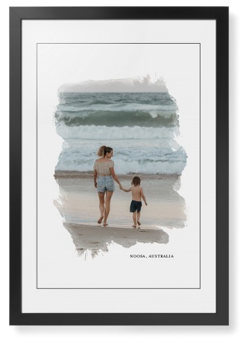 Brushed Moments Framed Print, Black, Contemporary, Black, White, Single piece, 20x30, White