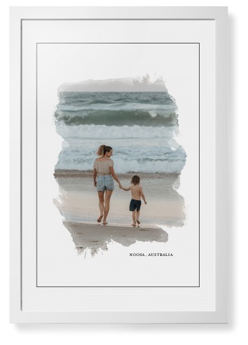 Brushed Moments Framed Print, White, Contemporary, Black, White, Single piece, 20x30, White