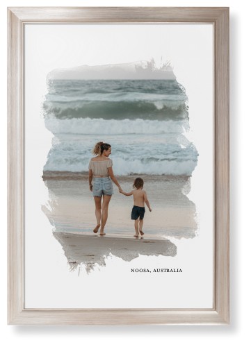 Brushed Moments Framed Print, Metallic, Modern, None, None, Single piece, 20x30, White