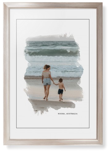 Brushed Moments Framed Print, Metallic, Modern, Black, White, Single piece, 20x30, White