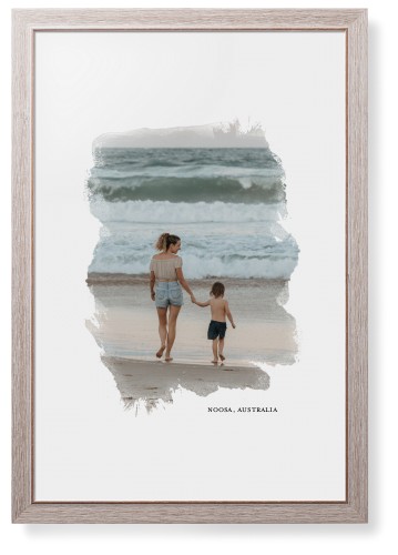 Brushed Moments Framed Print, Rustic, Modern, None, White, Single piece, 20x30, White