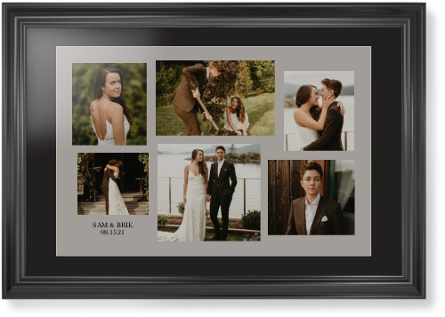 Gallery Collage of Six Framed Print, Black, Classic, White, Black, Single piece, 20x30, Multicolor
