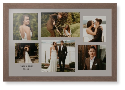 Gallery Collage of Six Framed Print, Walnut, Contemporary, None, None, Single piece, 20x30, Multicolor, multi