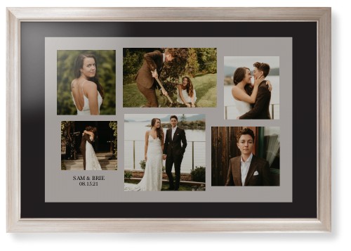 Gallery Collage of Six Framed Print, Metallic, Modern, None, Black, Single piece, 20x30, Multicolor, multi