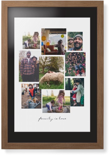 Gallery Collage of Nine Framed Print, Natural, Contemporary, White, Black, Single piece, 20x30, White
