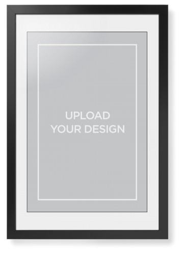 Upload Your Own Design Portrait Framed Print, Black, Contemporary, Black, White, Single piece, 20x30, Multicolor
