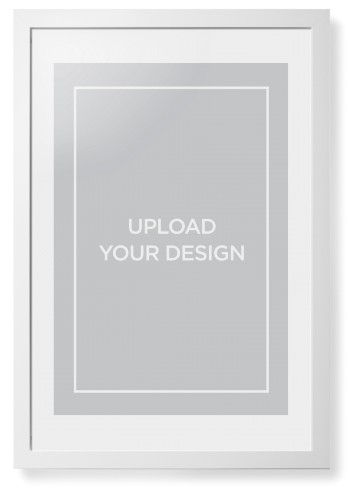 Upload Your Own Design Portrait Framed Print, White, Contemporary, White, White, Single piece, 20x30, Multicolor