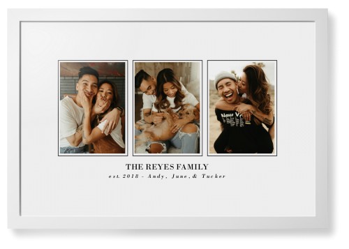 Classic Trio Framed Print, White, Contemporary, White, White, Single piece, 20x30, White