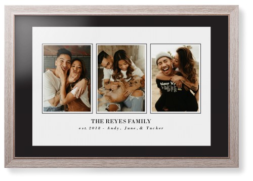 Classic Trio Framed Print, Rustic, Modern, None, Black, Single piece, 20x30, White