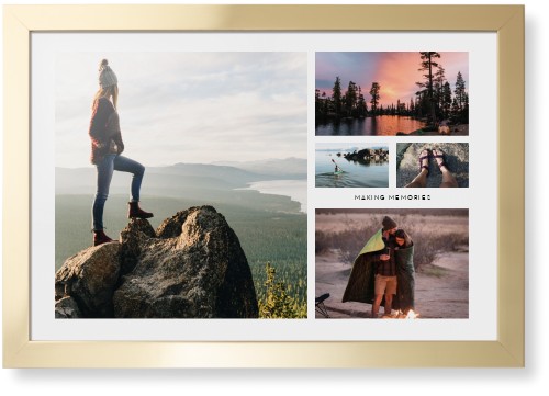 Hero Collage Framed Print, Matte Gold, Contemporary, None, None, Single piece, 20x30, Multicolor, multi