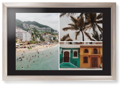 Gallery of Three Framed Print, Metallic, Modern, None, Black, Single piece, 20x30, Multicolor, multi