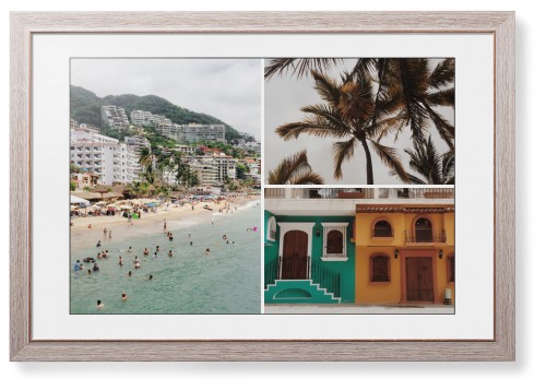 Gallery of Three Framed Print, Rustic, Modern, Black, White, Single piece, 20x30, Multicolor, multi