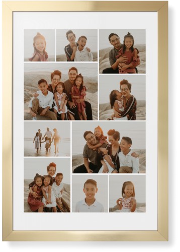 Gallery of Ten Framed Print, Matte Gold, Contemporary, None, White, Single piece, 20x30, Multicolor