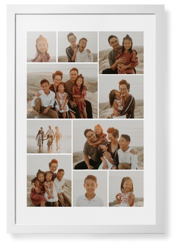 Gallery of Ten Framed Print, White, Contemporary, White, White, Single piece, 20x30, Multicolor