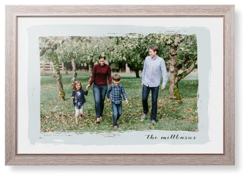 Brush Stroke Border Framed Print, Rustic, Modern, None, None, Single piece, 20x30, Gray, air