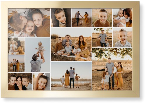 Gallery of Fifteen Framed Print, Matte Gold, Contemporary, None, None, Single piece, 20x30, Multicolor