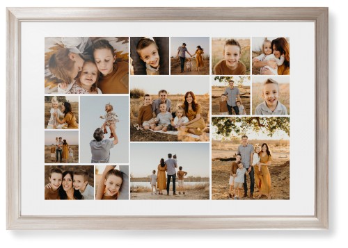 Gallery of Fifteen Framed Print, Metallic, Modern, None, White, Single piece, 20x30, Multicolor, multi