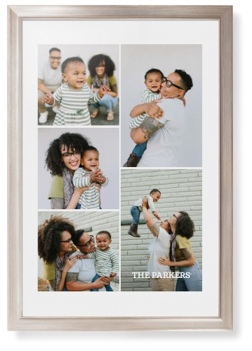 Gallery of Five Portrait Framed Print, Metallic, Modern, White, White, Single piece, 20x30, Multicolor, multi