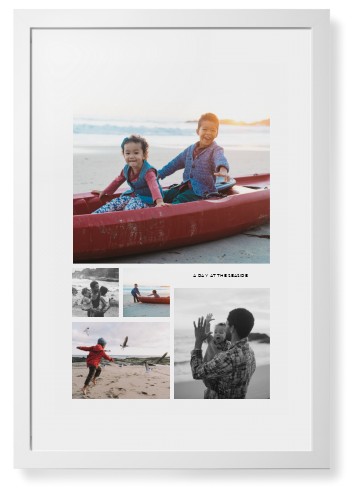 Hero Collage Portrait Framed Print, White, Contemporary, None, White, Single piece, 20x30, Multicolor
