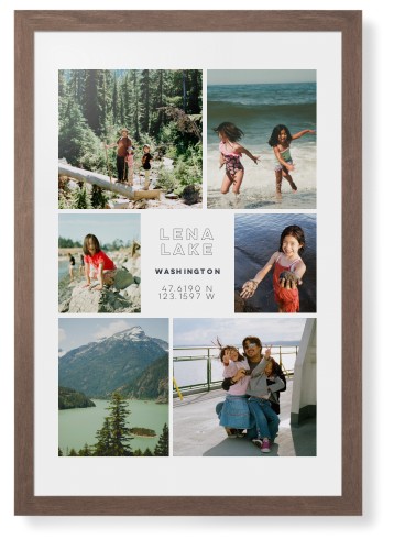 Modern Adventure Gallery Of Six Framed Print, Walnut, Contemporary, White, White, Single piece, 20x30, Multicolor