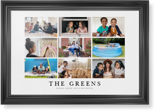 Modern Grid Gallery of Nine Framed Print, Black, Classic, None, None, Single piece, 20x30, Multicolor, multi