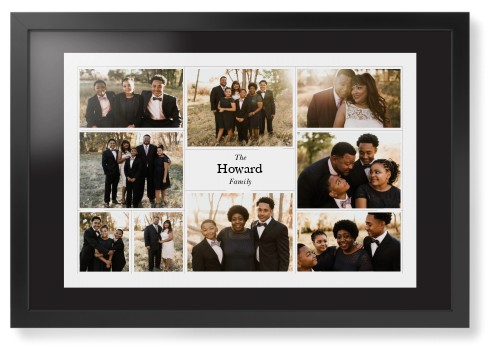 Modern Family Collage Framed Print, Black, Contemporary, None, Black, Single piece, 20x30, White