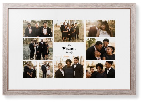 Modern Family Collage Framed Print, Rustic, Modern, White, White, Single piece, 20x30, White