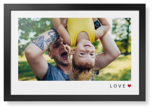 Modern Love Heart Framed Print, Black, Contemporary, None, None, Single piece, 20x30, White, white