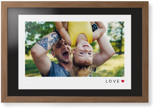Modern Love Heart Framed Print, Natural, Contemporary, Black, Black, Single piece, 20x30, White