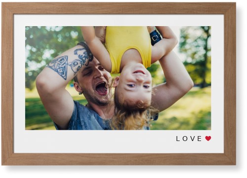 Modern Love Heart Framed Print, Natural, Contemporary, None, None, Single piece, 20x30, White