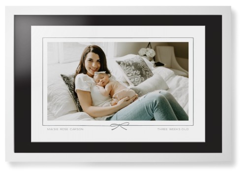 Whimsical Border of One Framed Print, White, Contemporary, White, Black, Single piece, 20x30, Gray