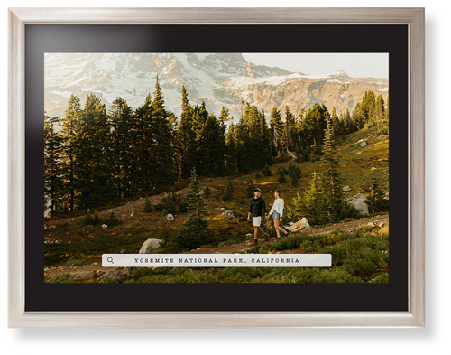 Travel Banner Framed Print, Metallic, Modern, Black, Black, Single piece, 24x36, White, white