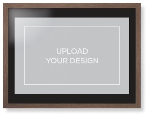 Upload Your Own Design Framed Print, Walnut, Contemporary, Black, Black, Single piece, 24x36, Multicolor