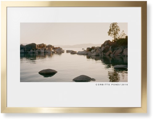 Modern Gallery Framed Print, Matte Gold, Contemporary, White, White, Single piece, 24x36, White