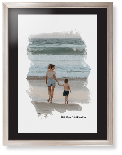 Brushed Moments Framed Print, Metallic, Modern, None, Black, Single piece, 24x36, White