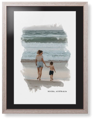 Brushed Moments Framed Print, Rustic, Modern, White, Black, Single piece, 24x36, White, white