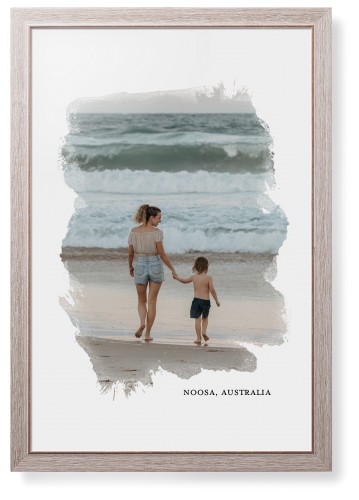 Brushed Moments Framed Print, Rustic, Modern, None, None, Single piece, 24x36, White