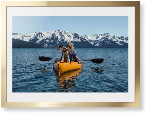 Photo Gallery Landscape Framed Print, Matte Gold, Contemporary, White, White, Single piece, 24x36, Multicolor