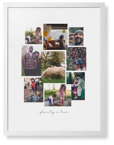 Gallery Collage of Nine Framed Print, White, Contemporary, White, White, Single piece, 24x36, White