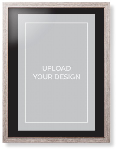 Upload Your Own Design Portrait Framed Print, Rustic, Modern, Black, Black, Single piece, 24x36, Multicolor, multi