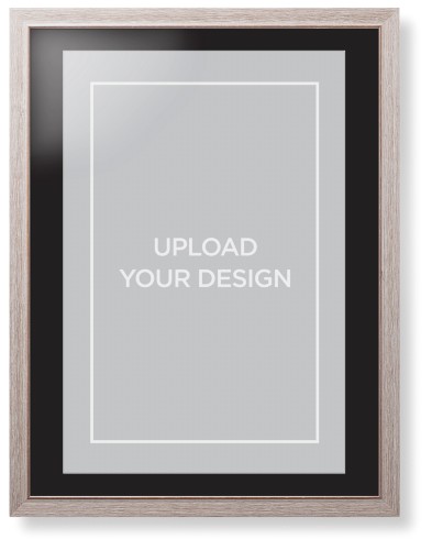 Upload Your Own Design Portrait Framed Print, Rustic, Modern, White, Black, Single piece, 24x36, Multicolor