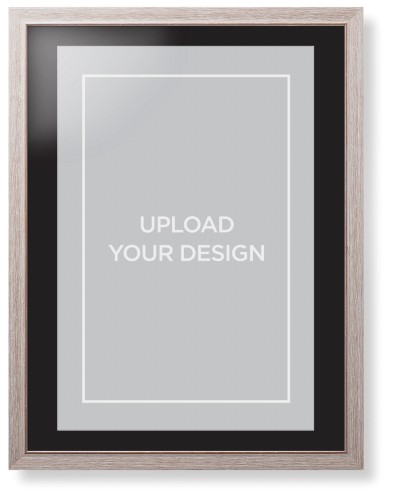 Upload Your Own Design Portrait Framed Print, Rustic, Modern, White, Black, Single piece, 24x36, Multicolor, multi