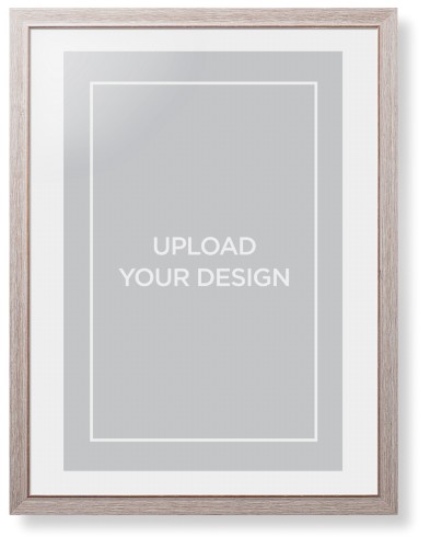 Upload Your Own Design Portrait Framed Print, Rustic, Modern, White, White, Single piece, 24x36, Multicolor
